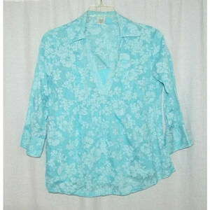 Infinity Maternity Blue Tank Blouse Top Shirt M